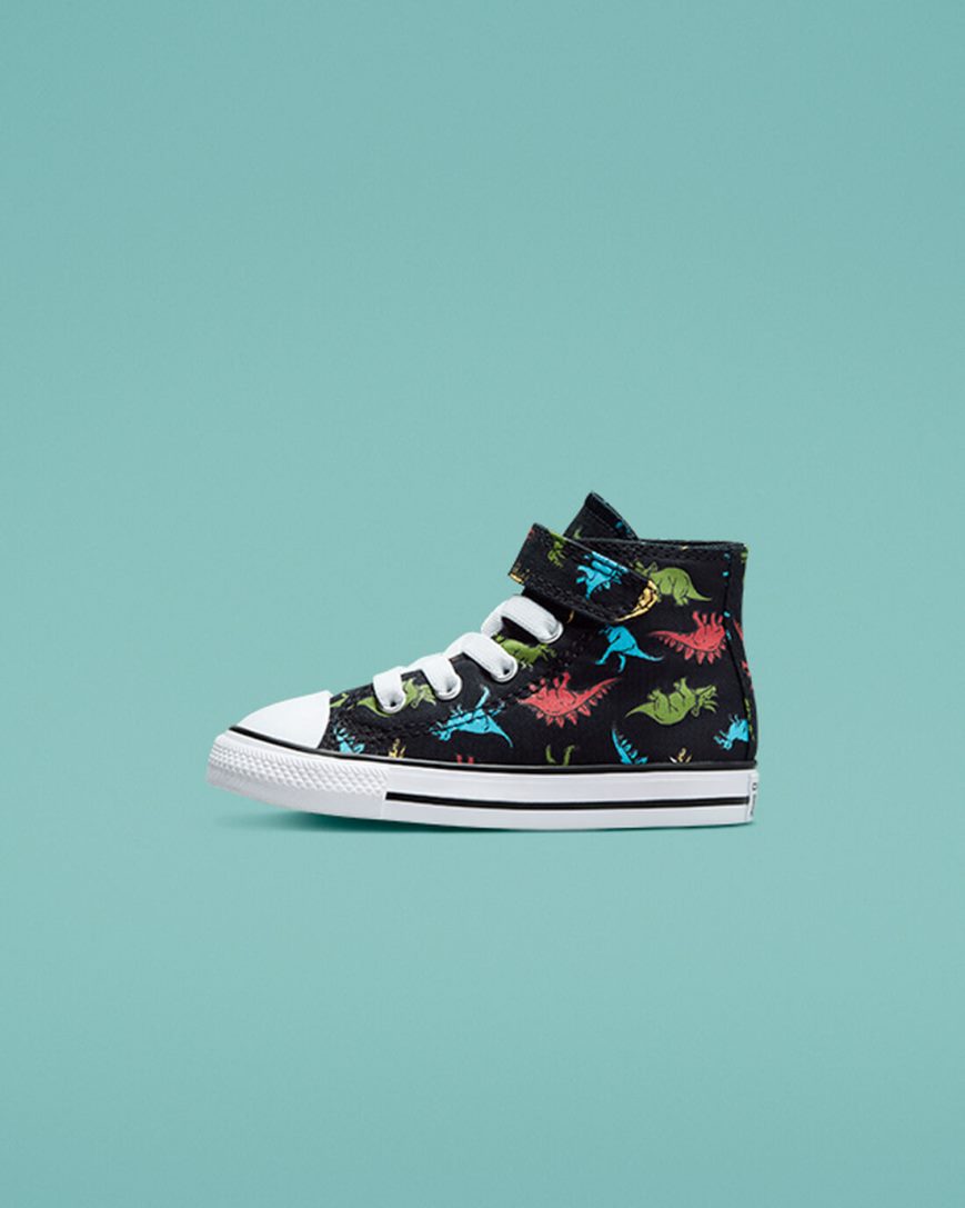 Zapatillas Altas Converse Chuck Taylor All Star Easy-On Dinosaurs Niña Negras Rojas Azules | PE L78W24